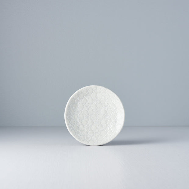 Platou pentru servire, din ceramica, White Star Alb, Ø13,5xH2,5 cm (3)