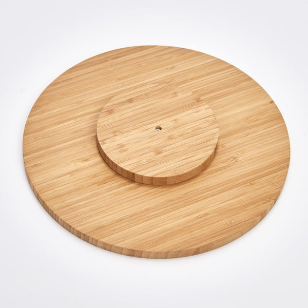 Platou servire, din lemn de bambus, Revolving Natural, Ø35xH3,7 cm (2)