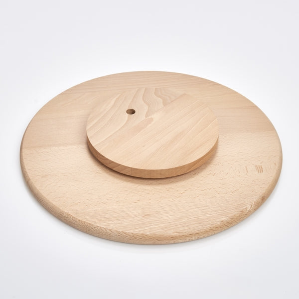 Platou servire, din lemn de fag, Revolving Natural, Ø36xH3,5 cm (2)
