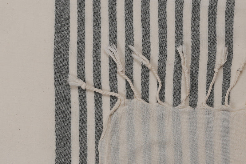 Prosop de spa din bumbac, Natur Alb / Negru, 90 x 170 cm (5)