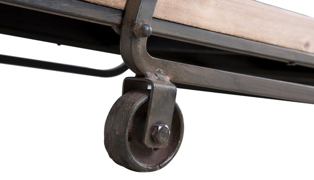 Raft din metal si lemn Trox Gri / Natural, l119,5xA44xH187 cm (3)