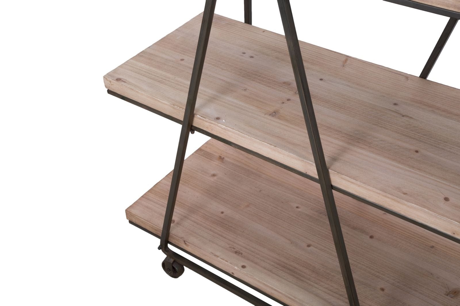 Raft din metal si lemn Trox Gri / Natural, l119,5xA44xH187 cm (4)