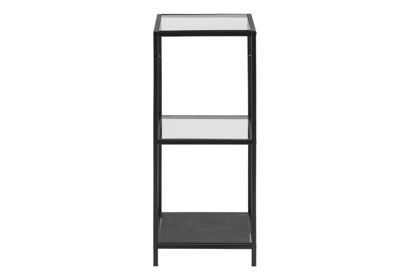 Raft din metal si sticla Seaford II Negru, l35xA37xH82,5 cm (3)