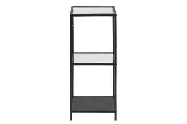 Raft din metal si sticla Seaford II Negru, l35xA37xH82,5 cm (3)