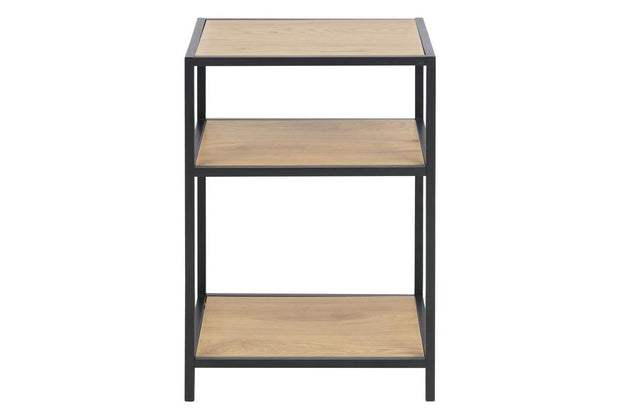 Raft din pal si metal Seaford Stejar / Negru, l42xA35xH63 cm (1)