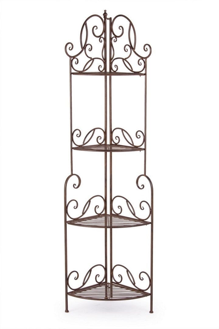 Raft pliabil pentru gradina / terasa, din metal, Melanie Corner Tall Maro, L48xl33xH164 cm