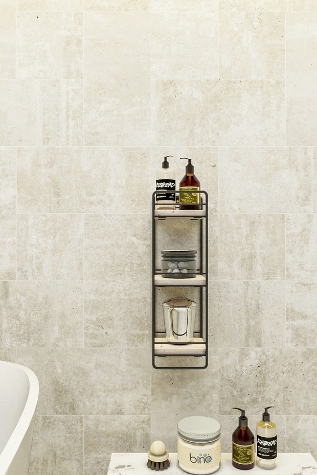 Raft suspendat din metal si lemn, Darwin 3 Negru, l14xA14xH43 cm (2)