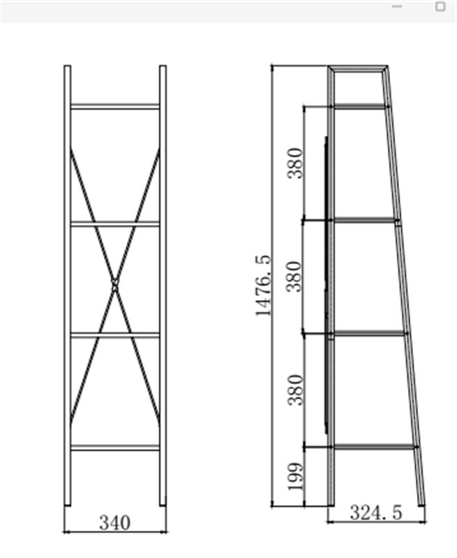 Raft din pal si metal, Narcis Reg-1 Stejar Sonoma / Alb, l34xA32xH148 cm (3)