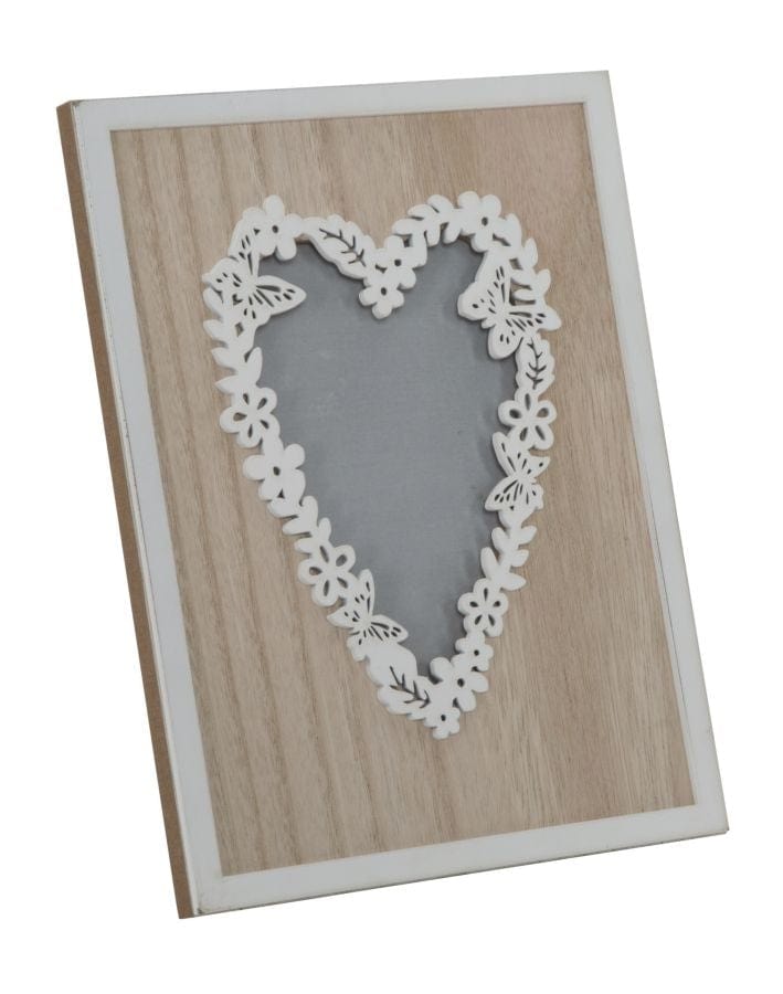 Mauro Ferretti Rama foto decorativa din MDF si lemn Laugh Love Natural, 17,5 x 22,8 cm