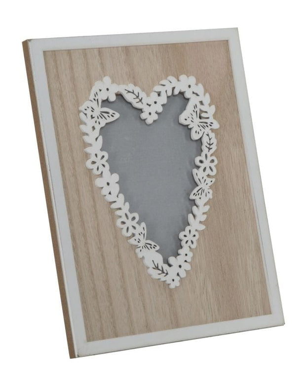 Mauro Ferretti Rama foto decorativa din MDF si lemn Laugh Love Natural, 17,5 x 22,8 cm