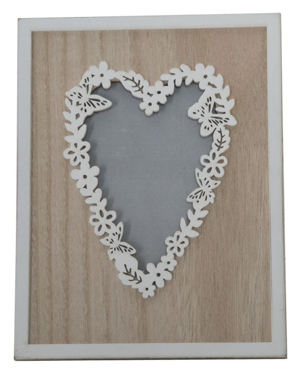 Mauro Ferretti Rama foto decorativa din MDF si lemn Laugh Love Natural, 17,5 x 22,8 cm