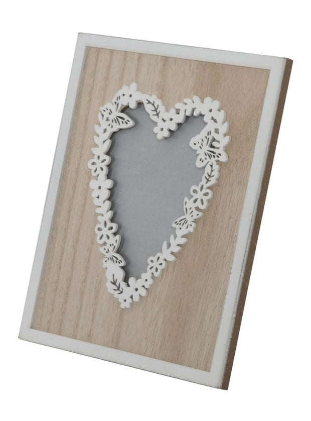 Mauro Ferretti Rama foto decorativa din MDF si lemn Laugh Love Natural, 17,5 x 22,8 cm