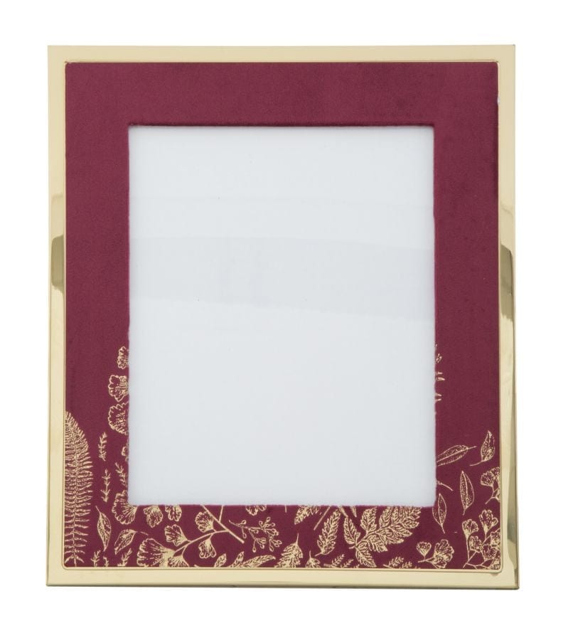 Rama foto decorativa din MDF si metal Glam Large Bordeaux / Auriu, 28 x 33,5 cm (1)