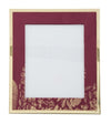 Rama foto decorativa din MDF si metal Glam Large Bordeaux / Auriu, 28 x 33,5 cm (1)