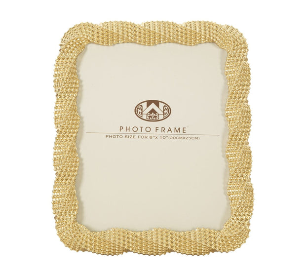 Rama foto decorativa din polirasina Bead Large Auriu, 25 x 30,2 cm (2)