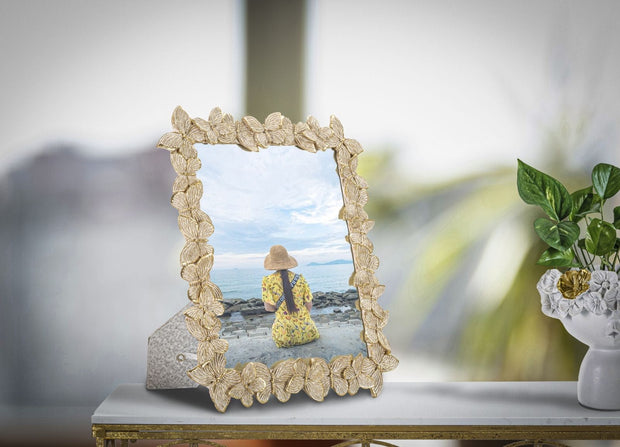 Rama foto decorativa din polirasina Butterflies Large Auriu, 27,5 x 32,5 cm (1)