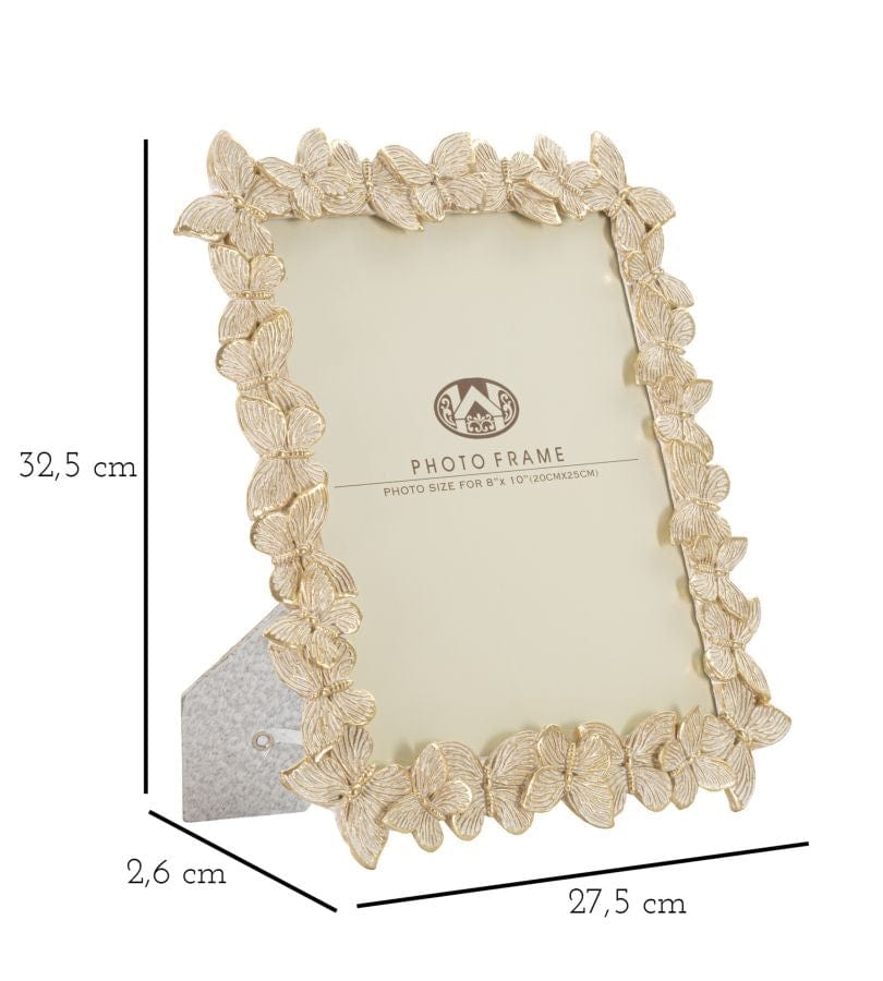 Rama foto decorativa din polirasina Butterflies Large Auriu, 27,5 x 32,5 cm (5)