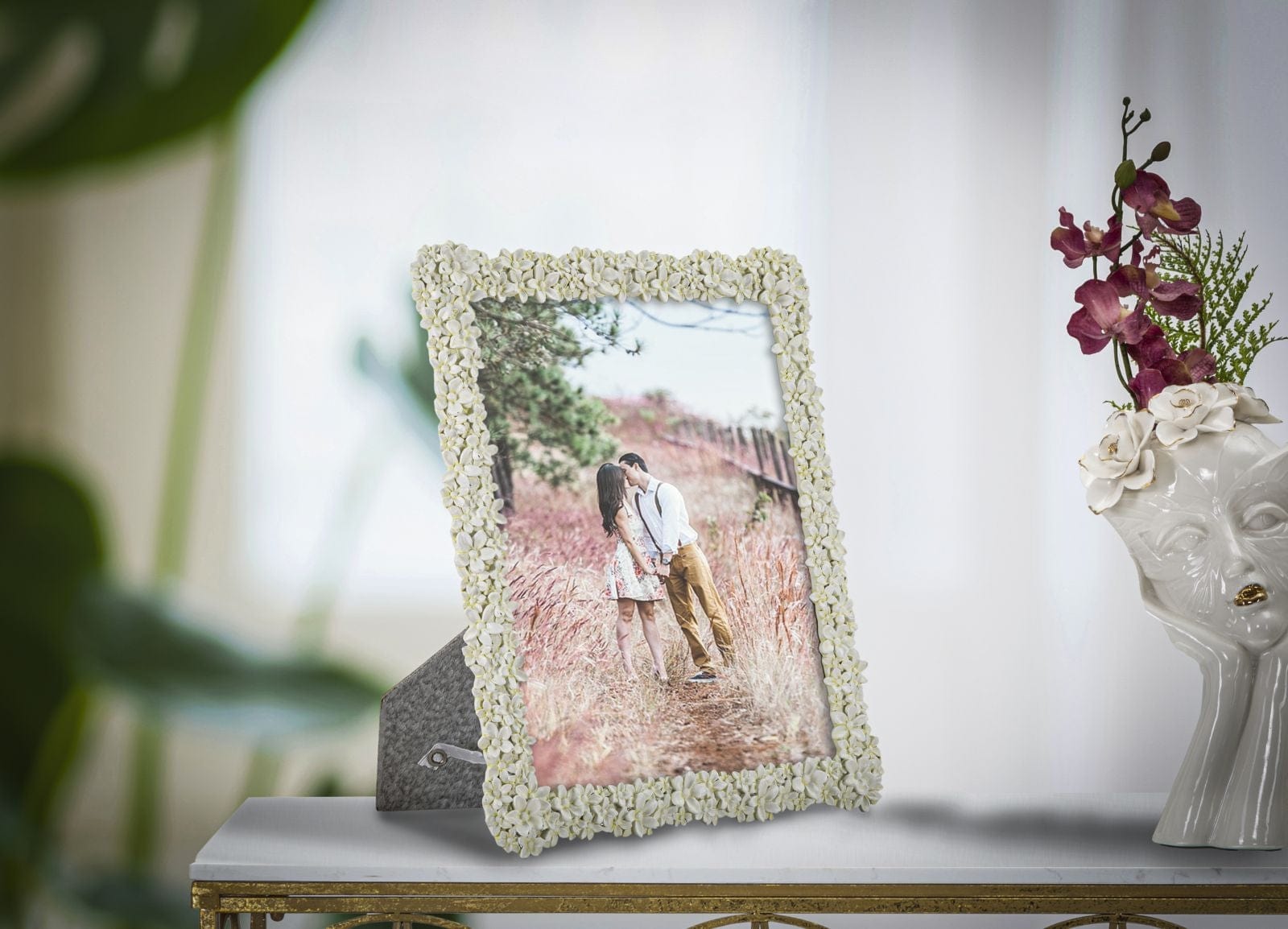 Mauro Ferretti Rama foto decorativa din polirasina Millet Large Crem, 25 x 30 cm