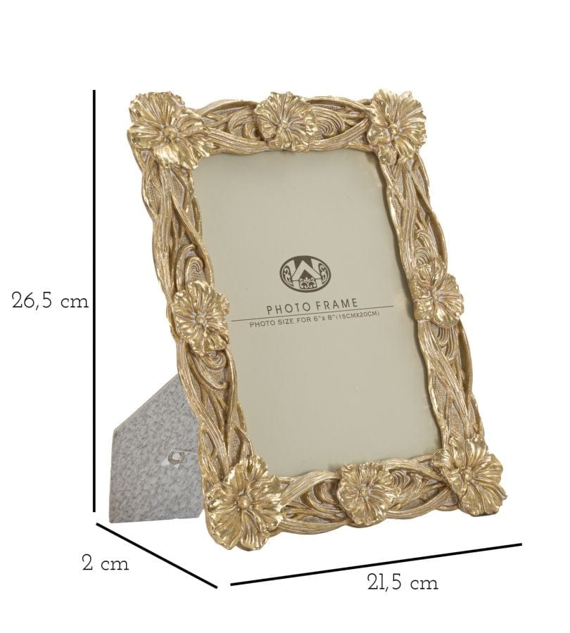 Rama foto decorativa din polirasina Twist Flo Small Auriu, 21,5 x 26,5 cm (5)