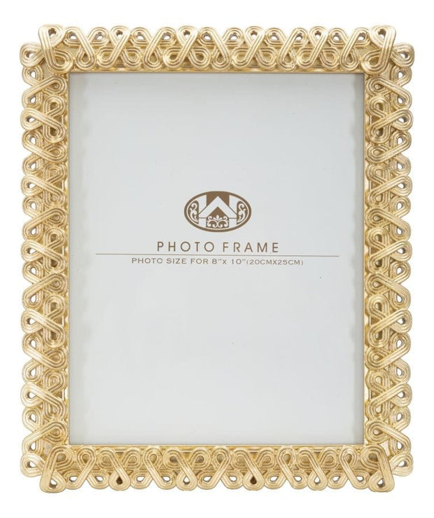 Rama foto decorativa din rasina, Pame Tall Auriu, 25,5 x 30,5 cm (2)