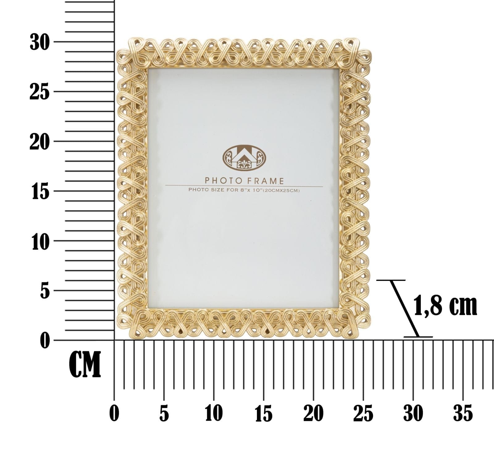 Rama foto decorativa din rasina, Pame Tall Auriu, 25,5 x 30,5 cm (5)