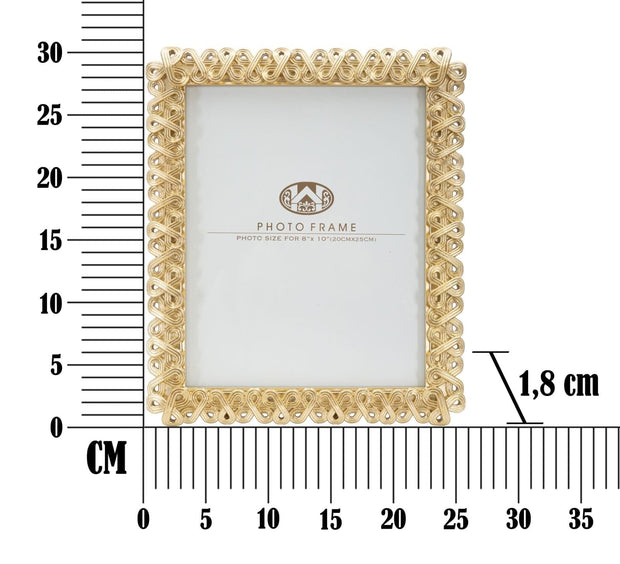 Rama foto decorativa din rasina, Pame Tall Auriu, 25,5 x 30,5 cm (5)