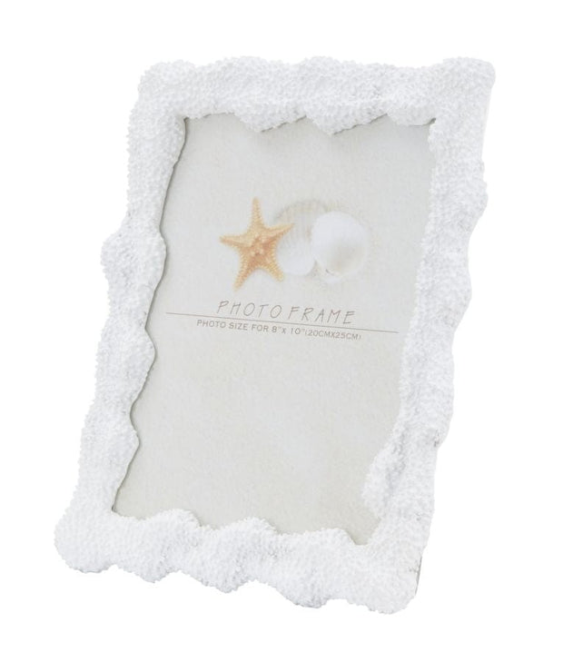 Rama foto decorativa din rasina si sticla Corallo Large Alb, 25,7 x 30,5 cm (2)