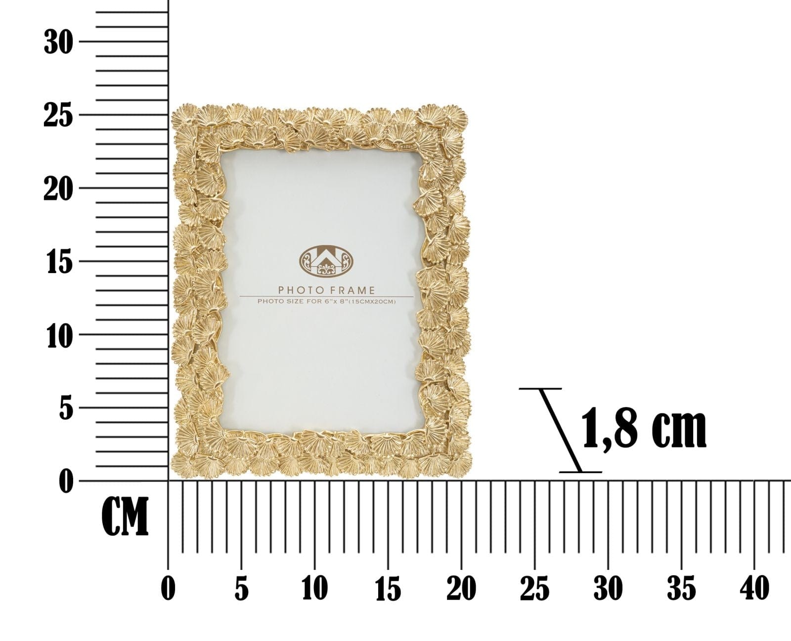 Rama foto decorativa din rasina, Tame Small Auriu, 20,2 x 25 cm (5)