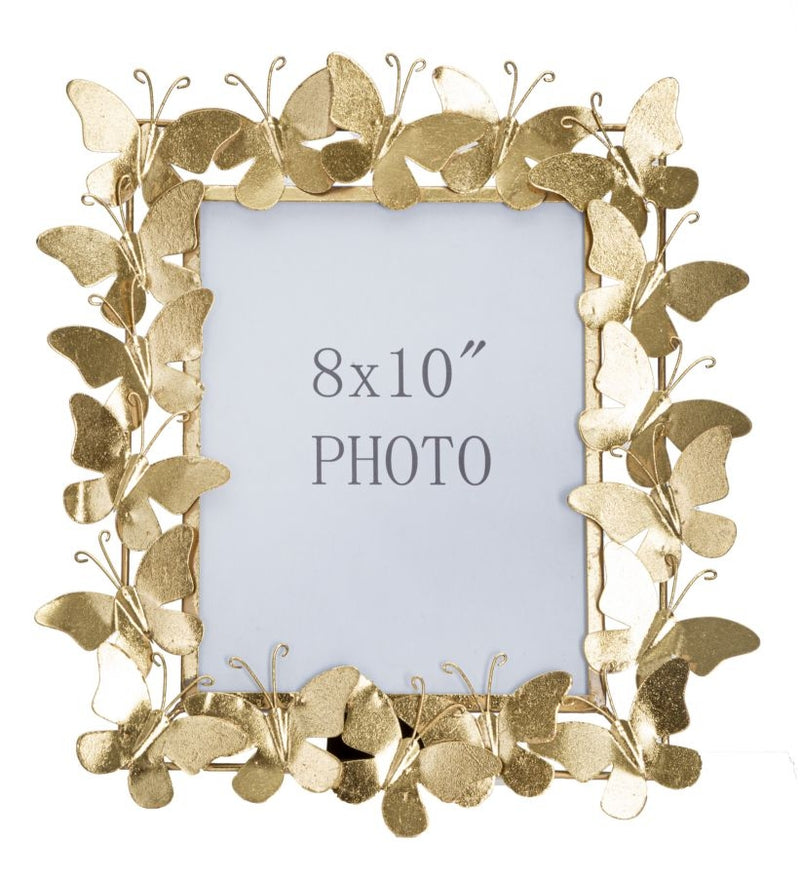 Rama foto decorativa din metal, Butterfly Glam Auriu, 35 x 38 cm (2)