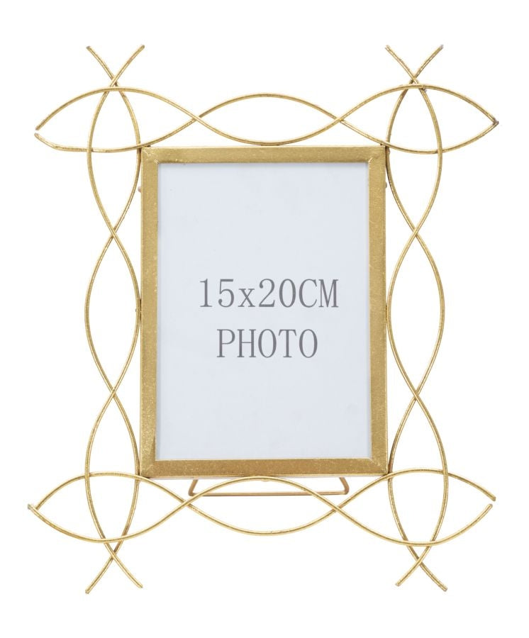 Rama foto decorativa din metal, Glam X Smal Auriu, 29,5 x 32 cm (2)