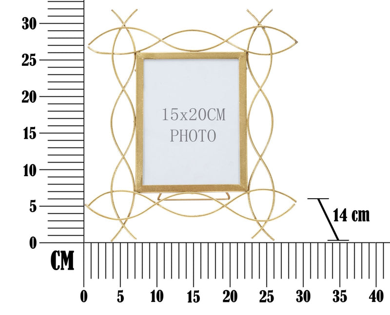Rama foto decorativa din metal, Glam X Smal Auriu, 29,5 x 32 cm (5)