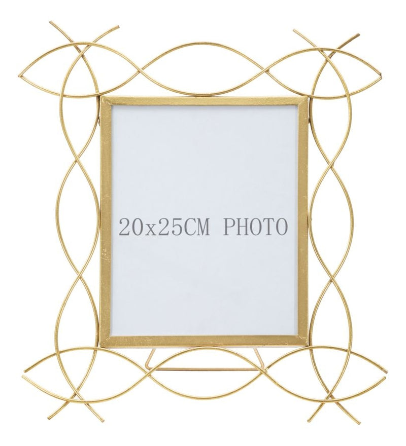 Rama foto decorativa din metal, Glam X Tall Auriu, 35,5 x 37 cm (2)