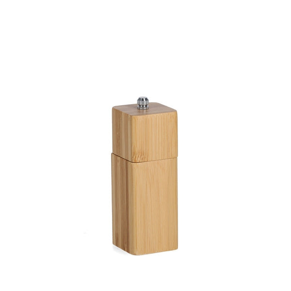 Rasnita sare / piper din lemn, Bamboo Square Small Natural, L5xl5xH14,7 cm