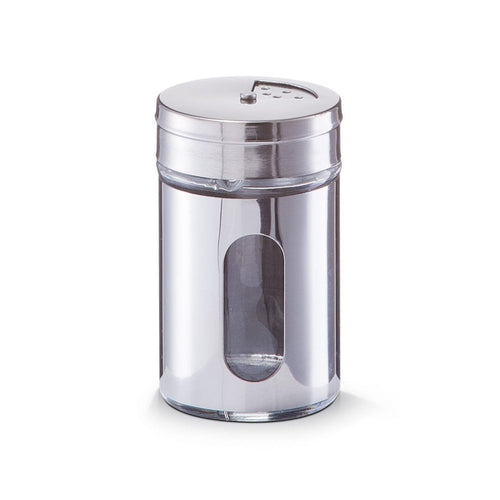 Recipient pentru condimente Visual, inox si sticla, Silver 80 ml, Ø 5xH8,5 cm