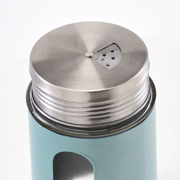Zeller Recipient pentru condimente Visual, metal si sticla, Bleu, Ø7xH11,5 cm