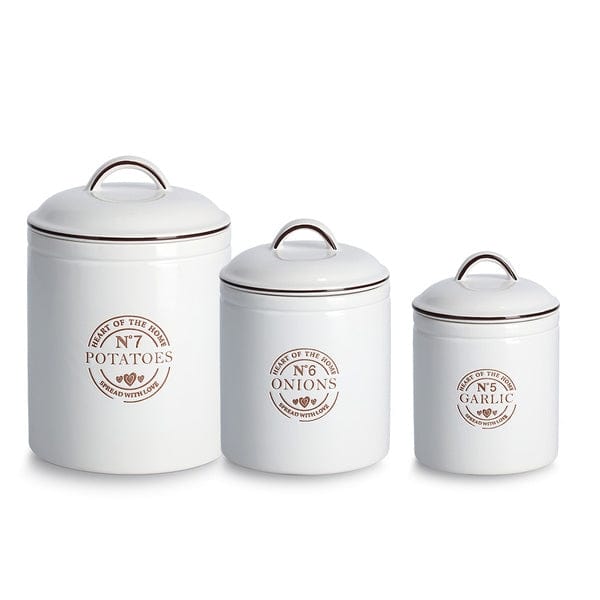 Recipient pentru depozitare cu capac, din ceramica, Onions Medium  Alb, 1620 ml, Ø14,5xH20 cm (4)