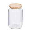 Recipient pentru depozitare cu capac etans, din sticla, Wood Round Tall Natural, 1270 ml, Ø11xH17,6 cm