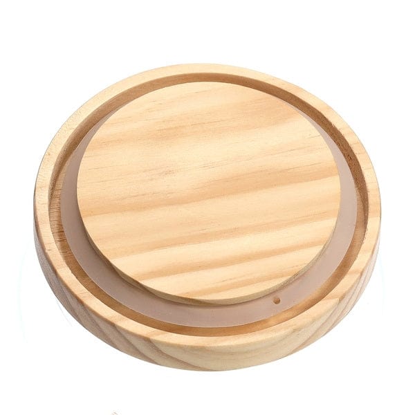 Recipient pentru depozitare cu capac etans, din sticla, Wood Round Tall Natural, 1270 ml, Ø11xH17,6 cm (2)