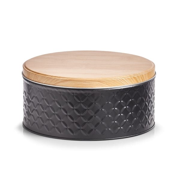 Recipient pentru depozitare, din metal, Scandi Large Negru, 2000 ml, Ø20xH9,3 cm