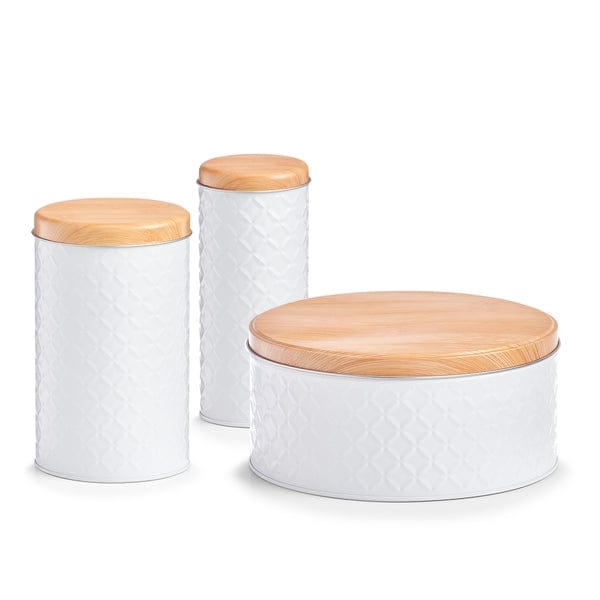 Recipient pentru depozitare, din metal, Scandi Slim Alb, 680 ml, Ø7,5xH18 cm (2)