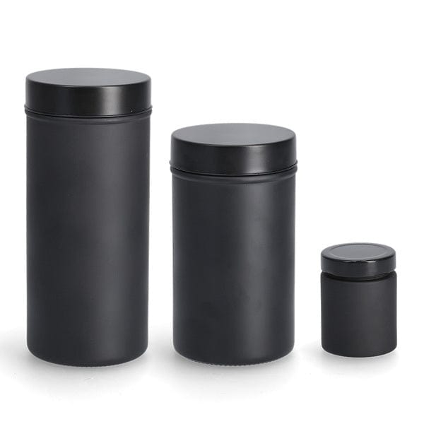 Recipient pentru depozitare, din metal, Storage Medium Negru, 900 ml, Ø10xH17,8 cm (4)