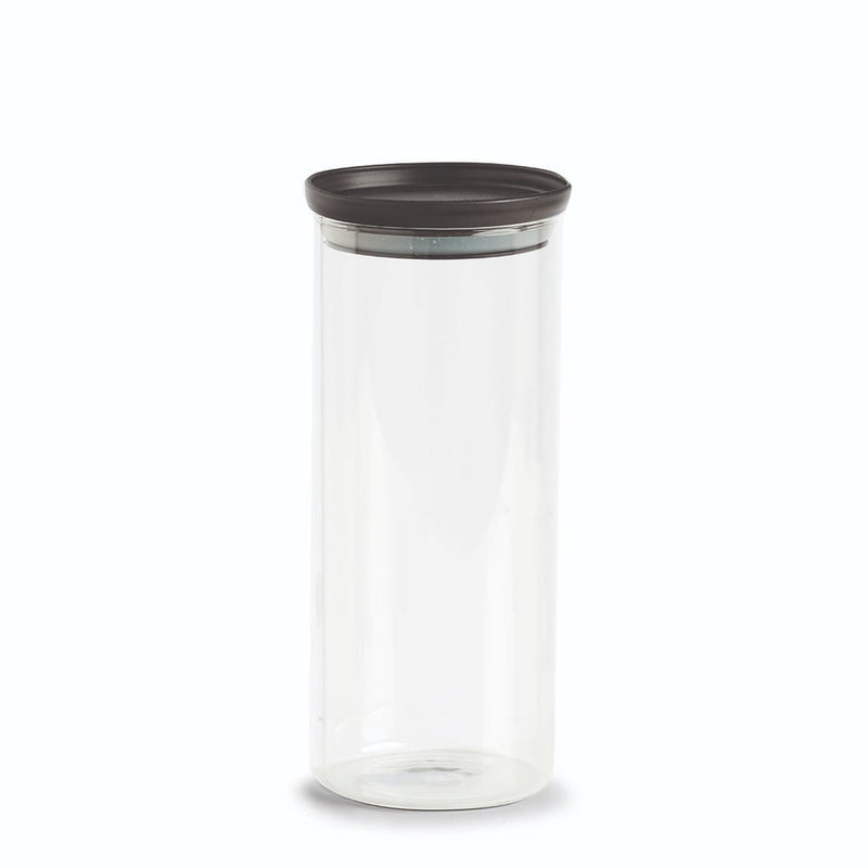 Recipient pentru depozitare cu capac etans, din sticla, Classic Tall Transparent / Negru, 1250 ml, Ø10,3xH23,6 cm
