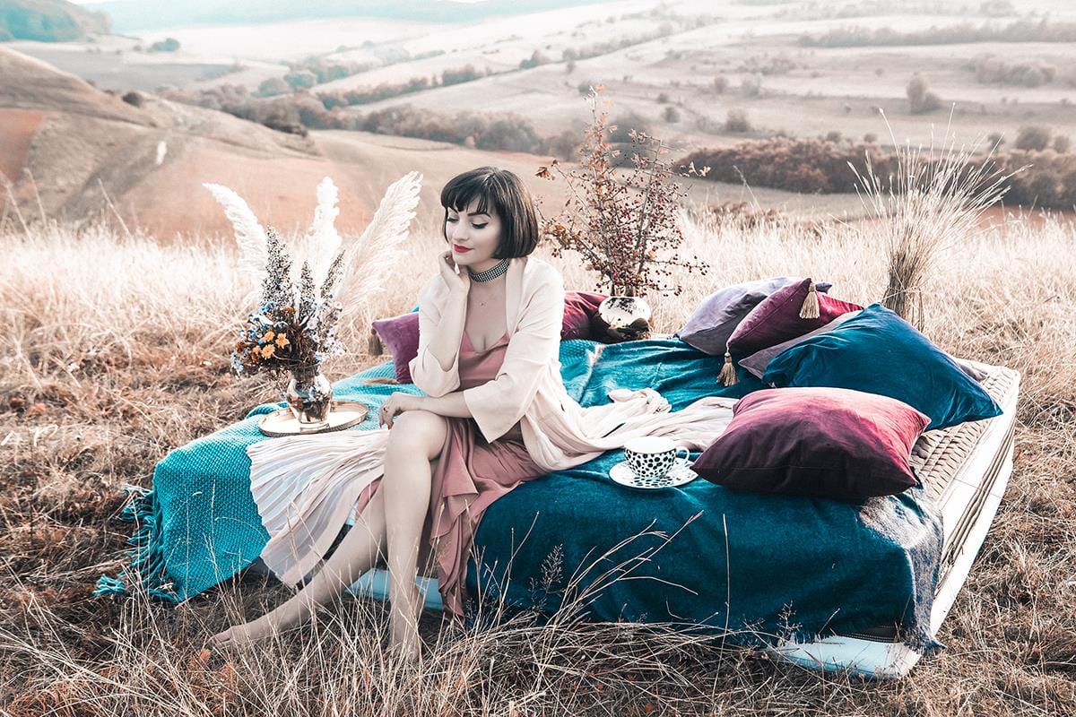 Cadar Saltea Pocket Memory Chocolate, 1200 arcuri individuale