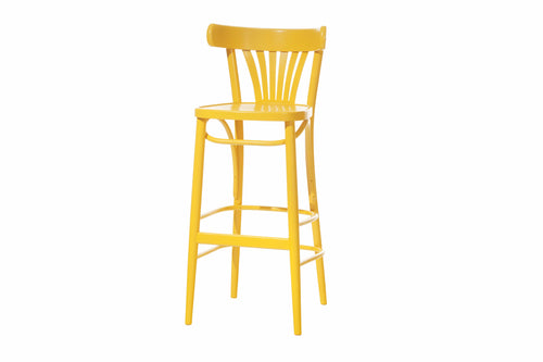 Scaun de bar din lemn de fag 56 Yellow, l44,5xA47xH104 cm