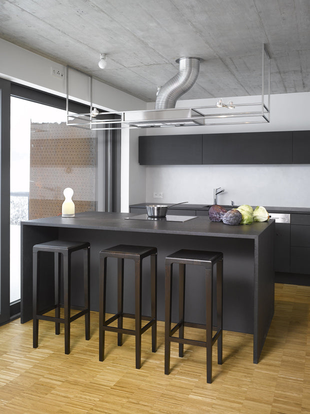 Scaun de bar din lemn de stejar Rioja Black High, l32xA32xH80 cm (6)