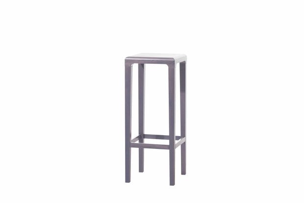 Scaun de bar din lemn de stejar Rioja Grey High, l32xA32xH80 cm