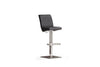 Scaun de bar rotativ tapitat cu piele ecologica si picior metalic, Diaz Squared, l40xA50xH87-112 cm (2)