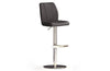 Scaun de bar rotativ tapitat cu piele ecologica si picior metalic, Naomi B, l42xA52xH89-114 cm (3)