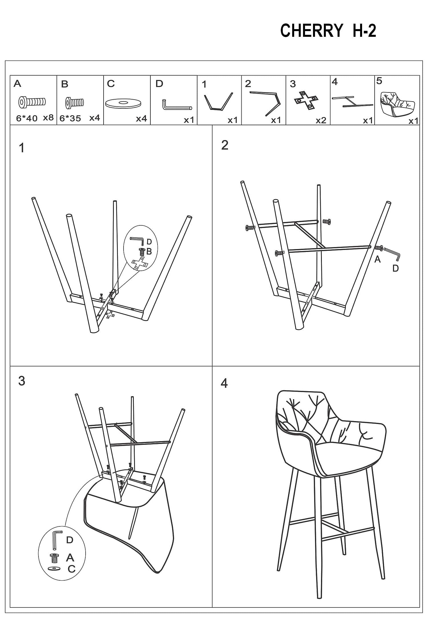 Signal Scaun de bar tapitat cu stofa si picioare metalice Clyde H-2 Velvet Gri / Negru, l56xA42xH86 cm