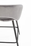 Scaun de bar tapitat cu stofa si picioare metalice, Hoku-96 Velvet Gri / Negru, l49xA49xH89 cm (8)